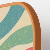 名前パーソナライズされたレトロストライプタイポグラフィ ピックルボールラケット (左詳細)