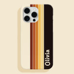 名前パーソナライズされたレトロストライプ Case-Mate iPhone 14ケース<br><div class="desc">独自の名前を作パーソナライズされた成するiPhoneケースとレトロなストライプデザインパターン。</div>