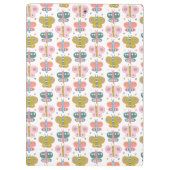 名前パーソナライズされたレトロピンク蝶の学生 クリップボード (裏面)