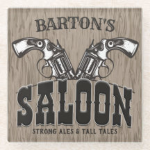 名前パーソナライズされたワイルドウエストガンリボルバーサロン