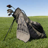 名前パーソナライズされたワイルドウエストガンリボルバーサロン ゴルフタオル (グリーン)