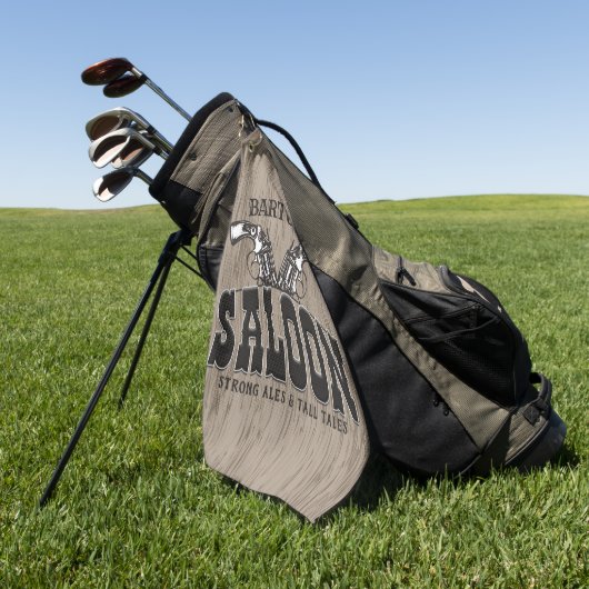 名前パーソナライズされたワイルドウエストガンリボルバーサロン ゴルフタオル (グリーン)