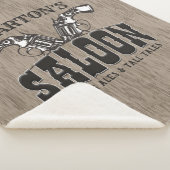 名前パーソナライズされたワイルドウエストガンリボルバーサロン シェルパブランケット (3/4)