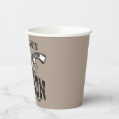 名前パーソナライズされたワイルドウエストガンリボルバーサロン 紙コップ (左)