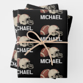 名前パーソナライズされたヴィンテージアメリカンフットボールの試合 ラッピングペーパーシート (インサイチュ)