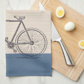 名前パーソナライズされたヴィンテージ自転車スタイリッシュ キッチンタオル (四つ折り)