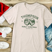 名前パーソナライズされた一致ファミリークリスマススキー トライブレンドTシャツ