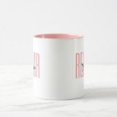 名前パーソナライズされた不動産仲介業者ピンクマグ マグカップ (中央)