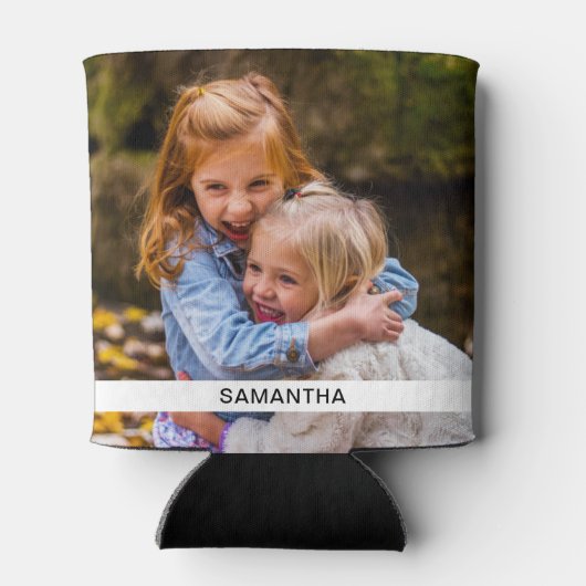 名前パーソナライズされた両面テンプレートクーラーボックス 缶クーラー (裏面)