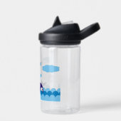 名前パーソナライズされた付きキッズウォーターボトル – Whale ウォーターボトル (左面)