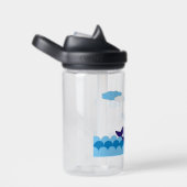 名前パーソナライズされた付きキッズウォーターボトル – Whale ウォーターボトル (右面)