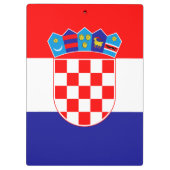 名前パーソナライズされた付きクロアチア国旗 クリップボード (裏面)