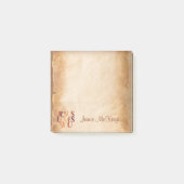 名前パーソナライズされた付きサイドタブ ポストイット (正面)