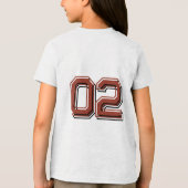 名前パーソナライズされた付きバスケットボール&フープ トライブレンドTシャツ (裏面)