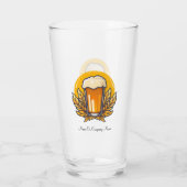 名前パーソナライズされた付きビールグラス タンブラーグラス (裏面)