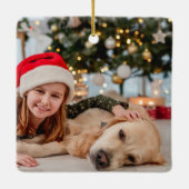 名前パーソナライズされた付きモノグラム家族クリスマス セラミックオーナメント (裏面)