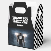 名前パーソナライズされた付きレトロサッカーパーティー フェイバーボックス (オープン)