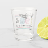 名前パーソナライズされた付き任意の年齢ヴィンテージ誕生日 ショットグラス (裏面)