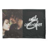 名前パーソナライズされた付き写真枕 枕カバー (正面)