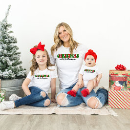 名前パーソナライズされた付き家族クリスマスマッチング Tシャツ