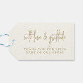 名前パーソナライズされた付き書道エレガントスクリプト ギフトタグ (裏面横)