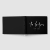 名前パーソナライズされた付き書道エレガントスクリプト ゲストブック (全面)