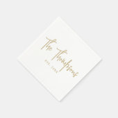 名前パーソナライズされた付き書道エレガントスクリプト スタンダードカクテルナプキン (角)