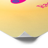 名前パーソナライズされた付き漫画の蝶 ポスター (角)