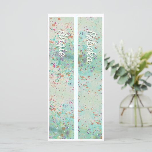 名前パーソナライズされた付き絵を描は2つのブックマーク (スタンド正面)