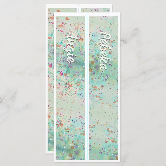 名前パーソナライズされた付き絵を描は2つのブックマーク (正面/裏面)