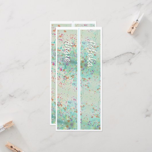 名前パーソナライズされた付き絵を描は2つのブックマーク (正面/裏面インサイチュ)