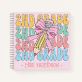 名前パーソナライズされた付き2級先生カスタム ノートブック (正面)