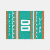 名前パーソナライズされた付き,#,チーム,スポーツファンチーム フリースブランケット (正面(横))