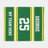 名前パーソナライズされた付き，#，チーム，スポーツファンチーム フリースブランケット (正面(横))