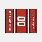 名前パーソナライズされた付き，#，チーム，スポーツファンチーム フリースブランケット (正面(横))