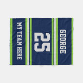 名前パーソナライズされた付き,#,チーム,スポーツファンチーム フリースブランケット (正面(横))