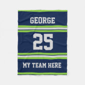 名前パーソナライズされた付き,#,チーム,スポーツファンチーム フリースブランケット (正面)