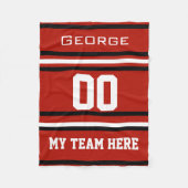 名前パーソナライズされた付き,#,チーム,スポーツファンチーム フリースブランケット (正面)