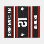 名前パーソナライズされた付き，#，チーム，スポーツファンチーム フリースブランケット (正面(横))