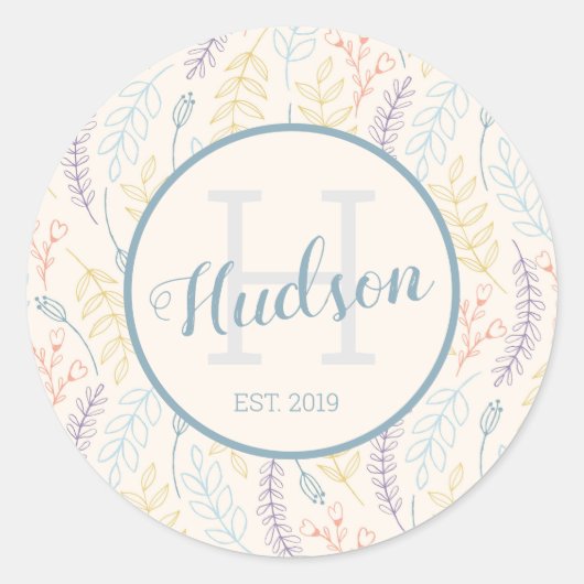 名前パーソナライズされた付け ラウンドシール (正面)