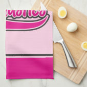 名前パーソナライズされた体操選手スプリット飛翔体操 キッチンタオル (四つ折り)