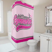 名前パーソナライズされた体操選手スプリット飛翔体操 シャワーカーテン (インサイチュ)