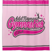 名前パーソナライズされた体操選手スプリット飛翔体操 シャワーカーテン (正面)