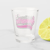 名前パーソナライズされた体操選手スプリット飛翔体操 ショットグラス (裏面)