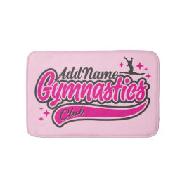 名前パーソナライズされた体操選手スプリット飛翔体操 バスマット