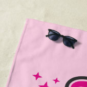 名前パーソナライズされた体操選手スプリット飛翔体操 ビーチタオル (インサイチュ)