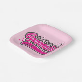 名前パーソナライズされた体操選手スプリット飛翔体操 ペーパープレート (傾斜あり)