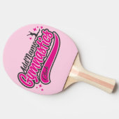 名前パーソナライズされた体操選手スプリット飛翔体操 卓球ラケット (横)