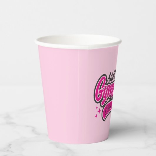 名前パーソナライズされた体操選手スプリット飛翔体操 紙コップ (右)