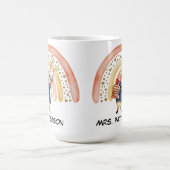 名前パーソナライズされた先生ギフトマグかわいいバニー本 コーヒーマグカップ (中央)